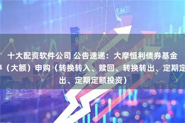 十大配资软件公司 公告速递：大摩恒利债券基金基金暂停（大额）申购（转换转入、赎回、转换转出、定期定额投资）
